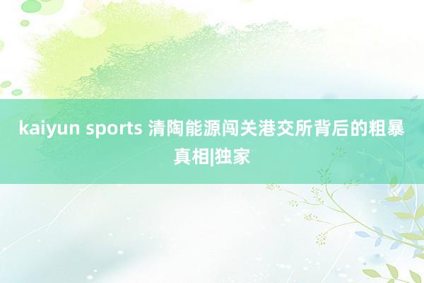 kaiyun sports 清陶能源闯关港交所背后的粗暴真相|独家