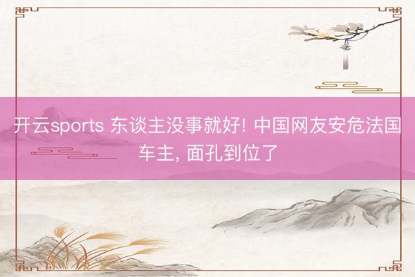 开云sports 东谈主没事就好! 中国网友安危法国车主, 面孔到位了